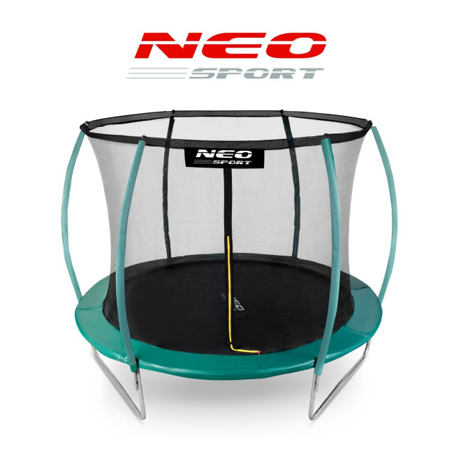 Батут Neo-Sport з внутрішньою сіткою 10 футів 312 см зелений