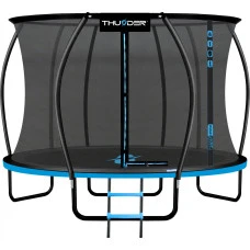 Батут THUNDER INSIDE ULTRA з внутрішньою сіткою 14 футів 435 см чорно-блакитний
