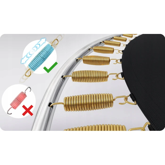 Батут Neo-Sport NS-06Z231 с наружной сеткой 6 футов 183 см, черно-зеленый.