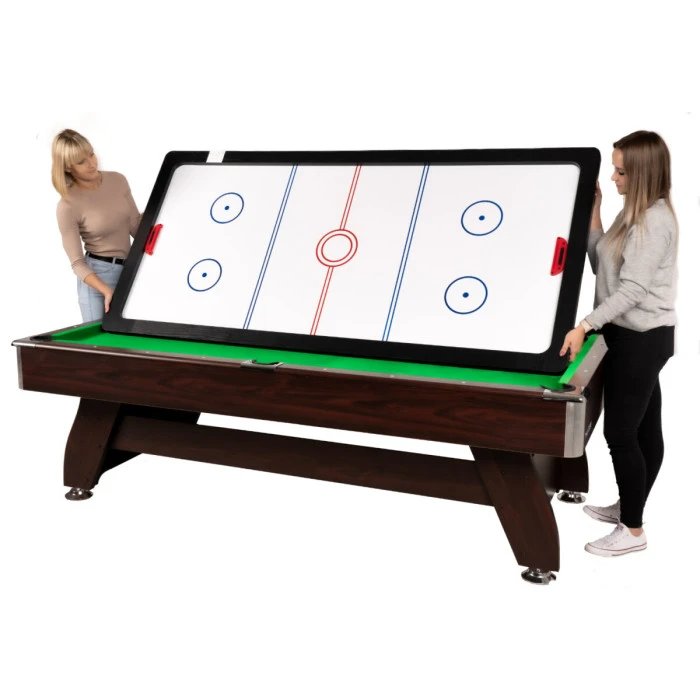 Бильярдный стол 3в1 THUNDER 8FT BOLD-BROWN с покрытием для аэрохоккея/пинг-понга, 244 х 132 х 81 см