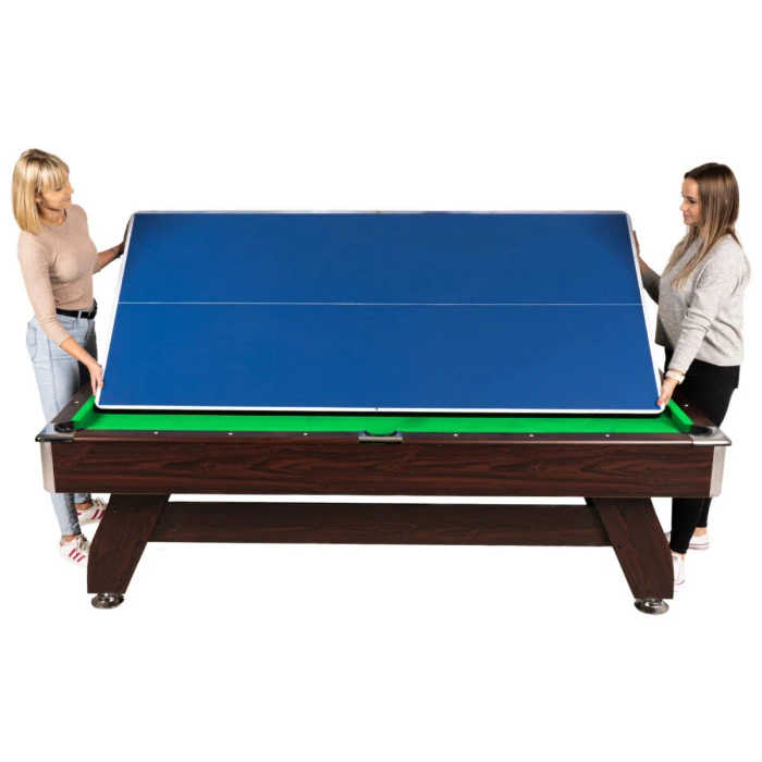 Бильярдный стол 3в1 THUNDER 8FT BOLD-BROWN с покрытием для аэрохоккея/пинг-понга, 244 х 132 х 81 см
