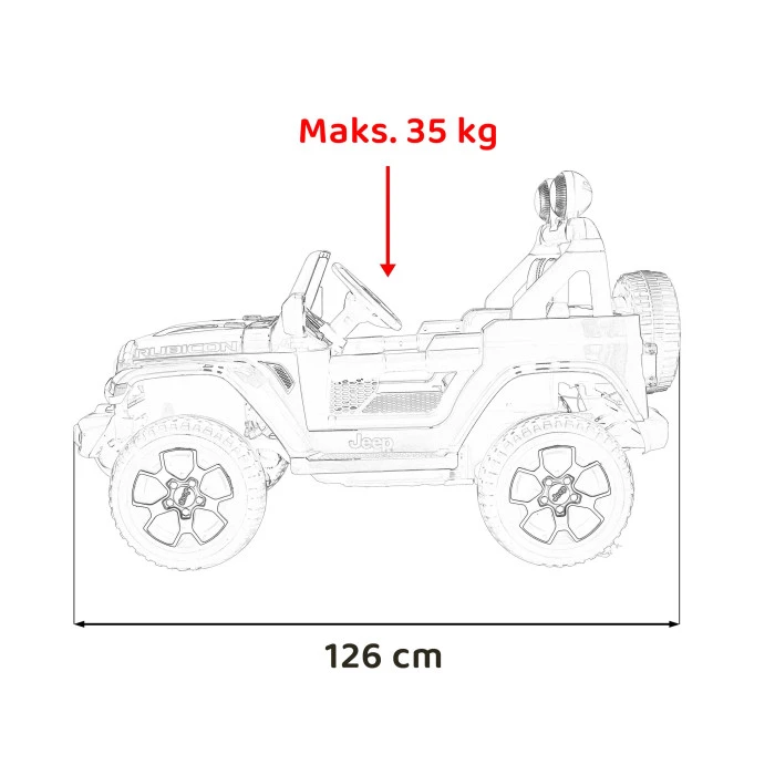 Детская аккумуляторная машинка Jeep Wrangler Rubicon Зеленая