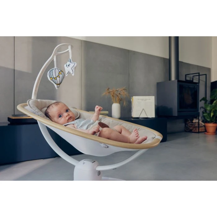 Крісло-гойдалка Lionelo OLIVIA BEIGE NATURAL