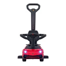 Дитячий толокар з ручкою Lamborghini Aventador SV Red Ride On Червоний