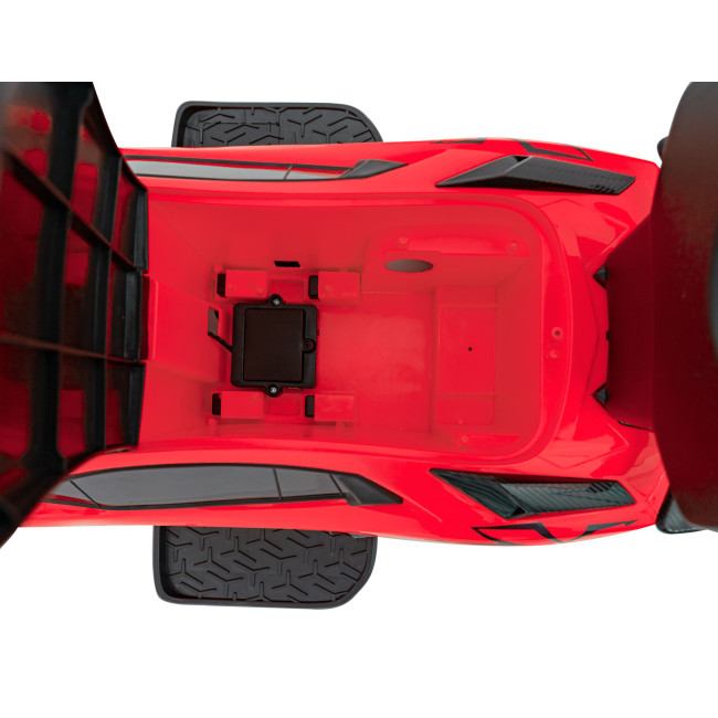 Детский толокарь с ручкой Lamborghini Aventador SV Red Ride On Красный