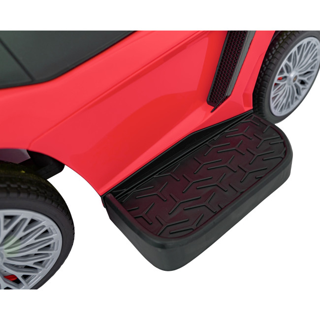 Детский толокарь с ручкой Lamborghini Aventador SV Red Ride On Красный