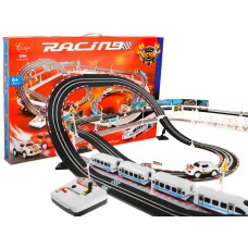 Електропоїзд 2 в 1 для перегонів для дітей 6+ На дистанційному керуванні + Локомотиви + Вагони + Машина