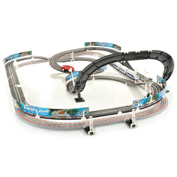 Електропоїзд 2 в 1 для перегонів для дітей 6+ На дистанційному керуванні + Локомотиви + Вагони + Машина