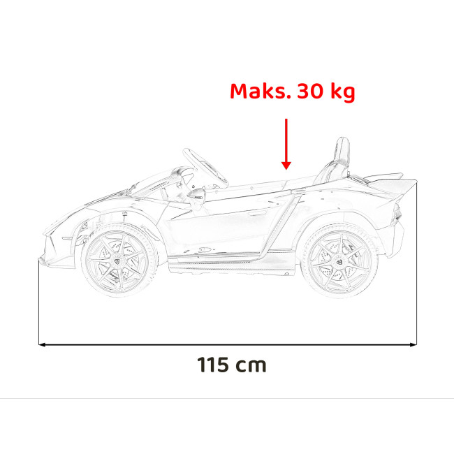 Детская аккумуляторная машинка Lamborghini Invencible Красная