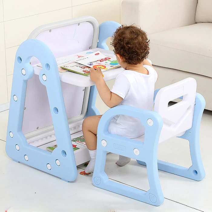 Парта-мольберт с креслом для детей inSPORTline Gacino, голубая