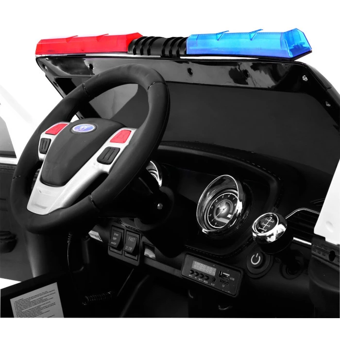 Авто внедорожник Полицейский на аккумуляторе для детей + Сирены + Фонари + МегаФон + Пульт + Бесплатный старт + EVA + Наклейки