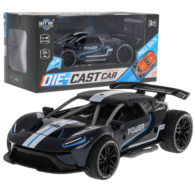 Детская машинка POWER 3+ Модель 1:32 + Металлический кузов + Резиновые колеса + Pull Back Drive + Звуки