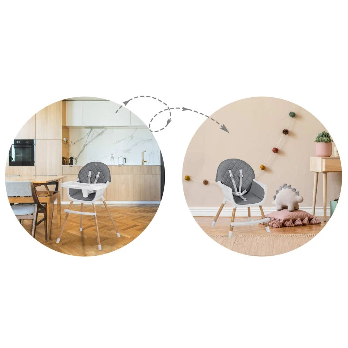 Стульчик для кормления Nukido Lilo серый