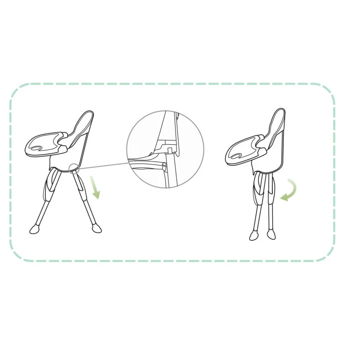 Стульчик для кормления со столиком Ricokids Milo зеленый