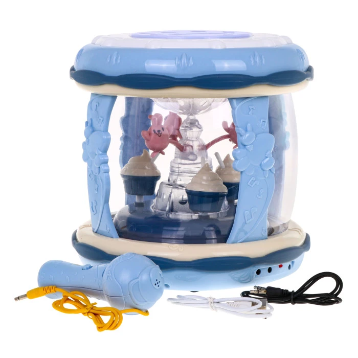 Детский барабан с микрофоном для детей 18м+