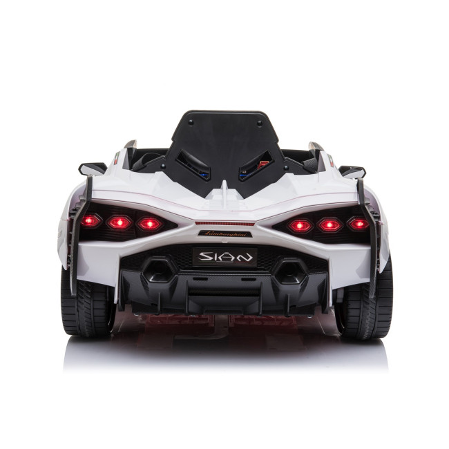 Lamborghini SIAN на акумуляторі для дітей Білий + Пульт + EVA + Free Start + Audio LED