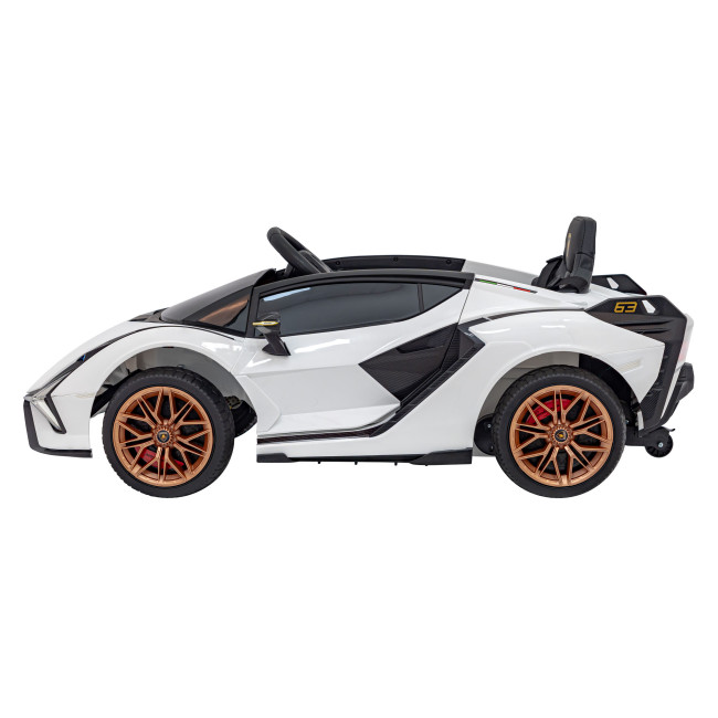 Lamborghini SIAN на акумуляторі для дітей Білий + Пульт + EVA + Free Start + Audio LED