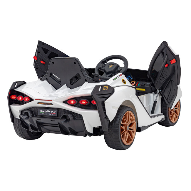 Lamborghini SIAN на акумуляторі для дітей Білий + Пульт + EVA + Free Start + Audio LED