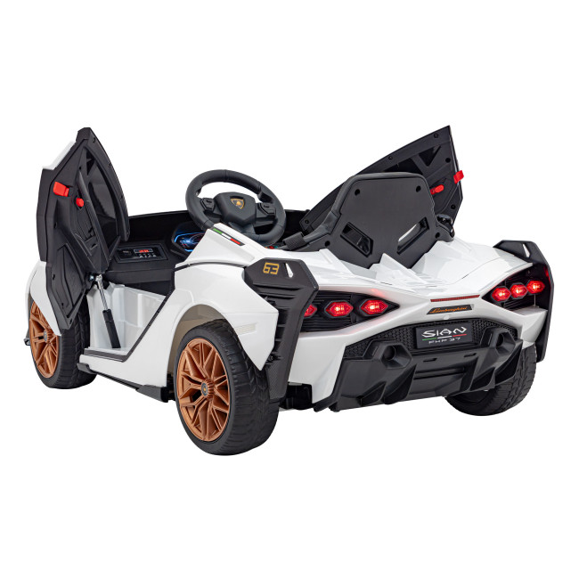 Lamborghini SIAN на акумуляторі для дітей Білий + Пульт + EVA + Free Start + Audio LED