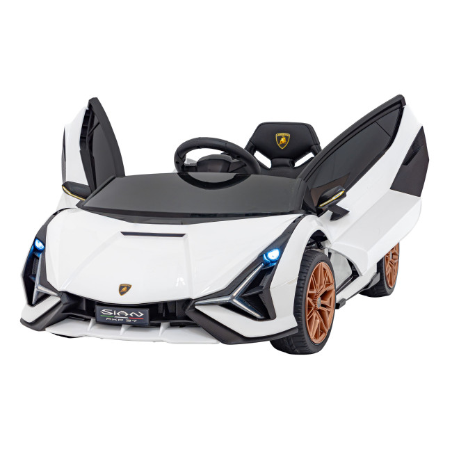 Lamborghini SIAN на акумуляторі для дітей Білий + Пульт + EVA + Free Start + Audio LED