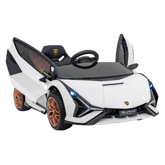 Lamborghini SIAN на акумуляторі для дітей Білий + Пульт + EVA + Free Start + Audio LED