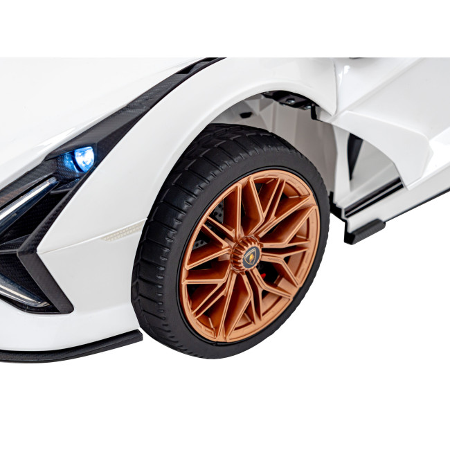 Lamborghini SIAN на акумуляторі для дітей Білий + Пульт + EVA + Free Start + Audio LED