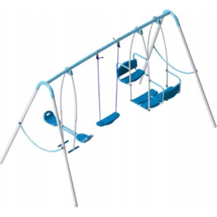 Гойдалка тримісна SPARTAN 1156, 267 x 166 x 200 см - синьо-сіра