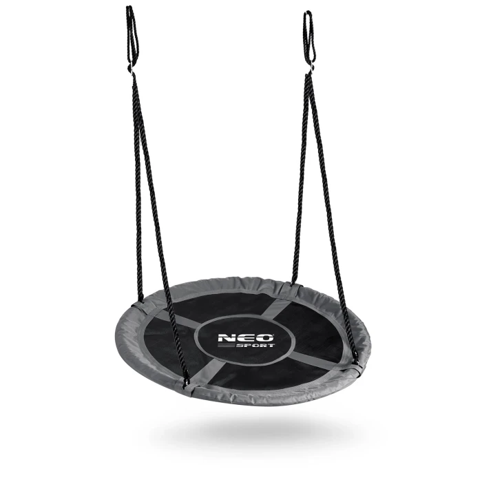 Гойдалка Neo-Sport Swingo Гніздо лелеки 110 см, чорно-сіра