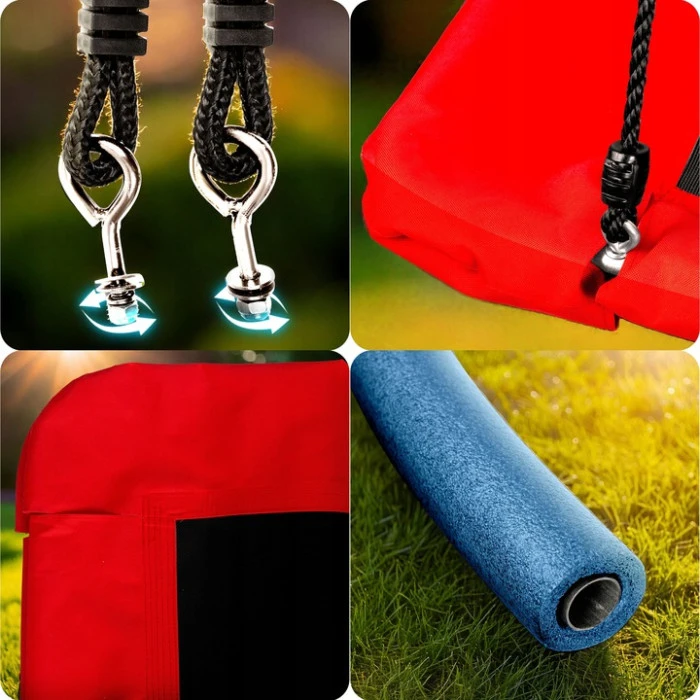 Гойдалка-гніздо Neo-Sport Swingo 110 х 70 см, чорно-червона