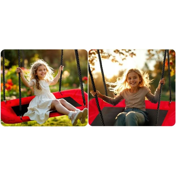 Гойдалка-гніздо Neo-Sport Swingo 110 х 70 см, чорно-червона