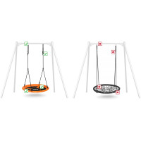 Качели Аист гнездо Neo-Sport Swingo XXL 95 см - оранжевая