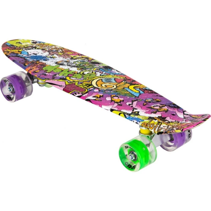 Скейтборд Enero Пластиковий скейтборд 22 дюйма графіті