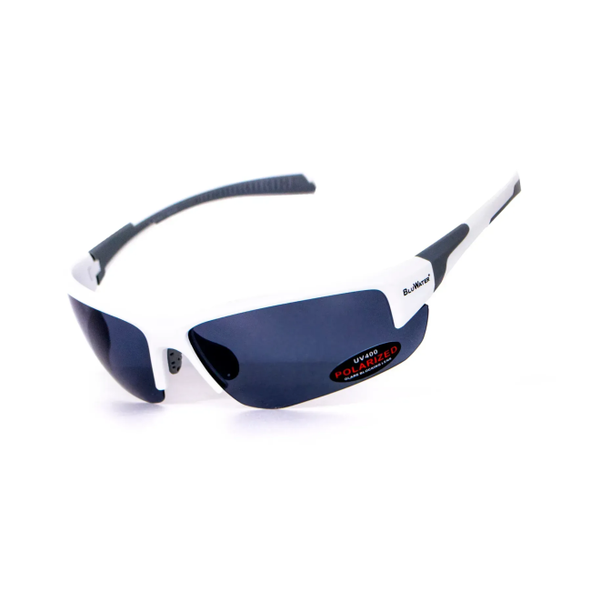 Окуляри BluWater Samson-3 White Polarized (gray), сірі