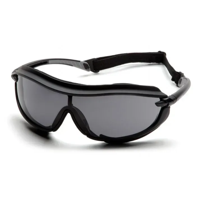Окуляри захисні з ущільнювачем Pyramex XS3 Plus (gray) Anti-Fog, сірі