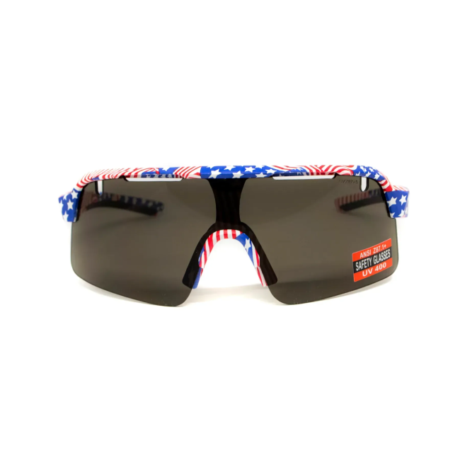 Окуляри захисні Global Vision Holeshot USA Flag, сірі