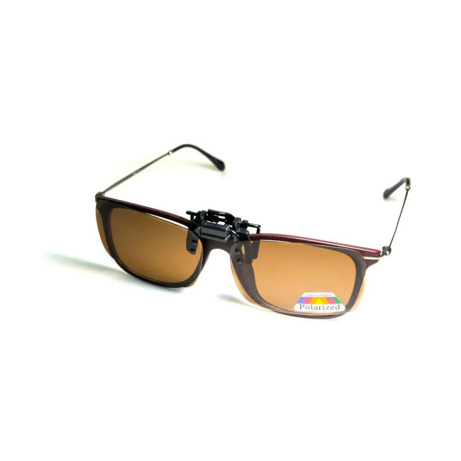 Полярізаційна накладка на окуляри, коричнева