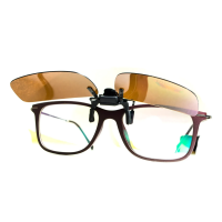 Полярізаційна накладка на окуляри, коричнева