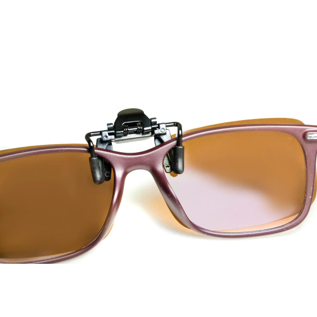 Полярізаційна накладка на окуляри, коричнева