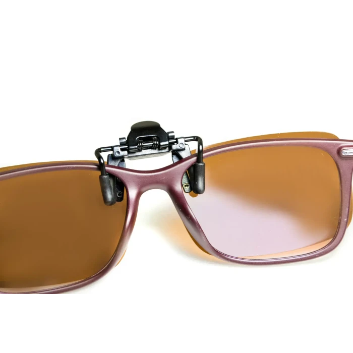 Поляризационная накладка на очки, коричневая