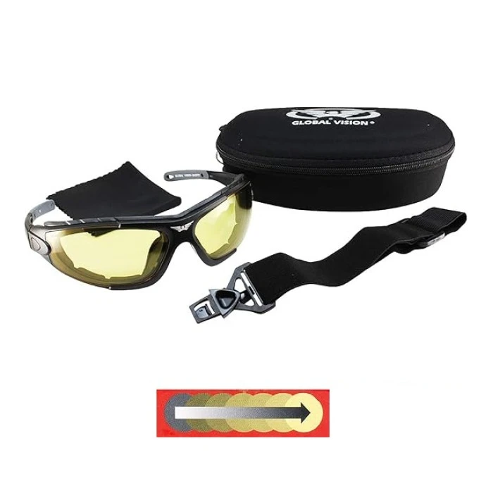 Окуляри захисні фотохромні Global Vision Shorty Photochromic Anti-Fog, жовті