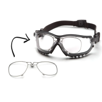 Окуляри захисні з ущільнювачем Pyramex V2G+RX Anti-Fog, прозорі з діоптрійною вставкою