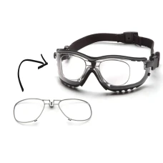 Очки защитные с уплотнителем Pyramex V2G+RX Anti-Fog, прозрачные с диоптрийной вставкой