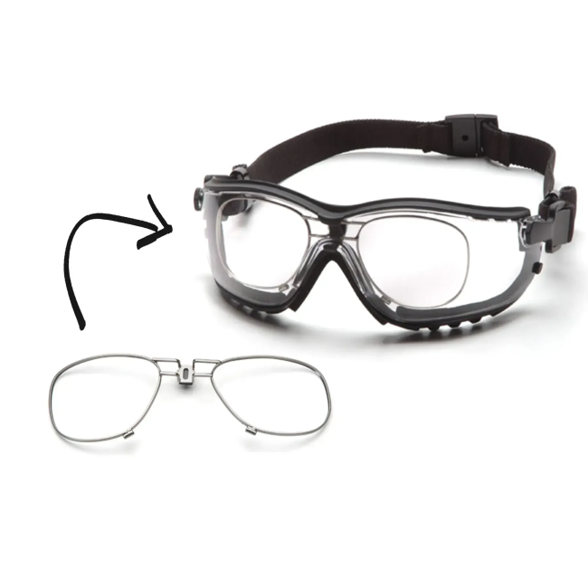 Окуляри захисні з ущільнювачем Pyramex V2G+RX Anti-Fog, прозорі з діоптрійною вставкою