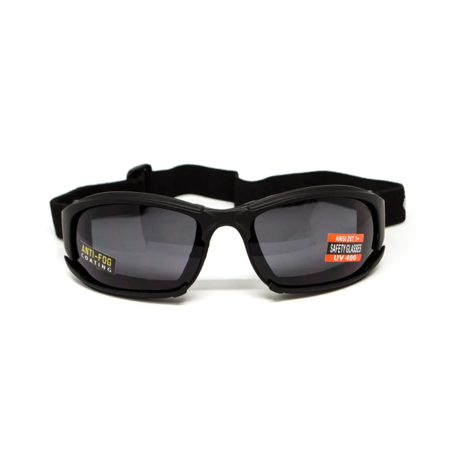 Окуляри захисні з ущільнювачем Global Vision Assault Anti-Fog, сірі