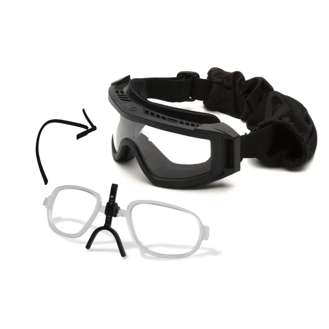 Окуляри захисні з ущільнювачем Venture Gear Tactical Loadout+RX Super Anti-Fog H2MAX, прозорі з діоптрійною вставкою