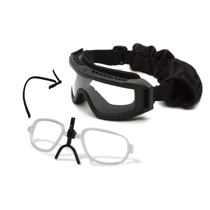 Очки защитные с уплотнителем Venture Gear Tactical Loadout RX Super Anti-Fog H2MAX, прозрачные с диоптрийной вставкой