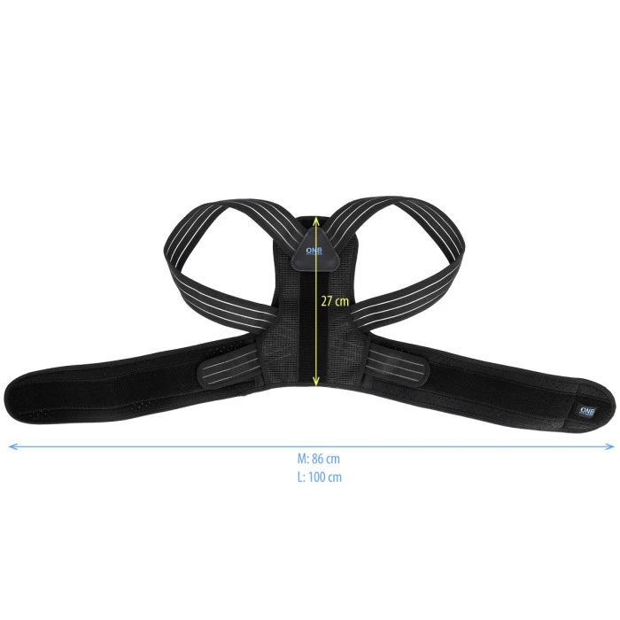 Коректор постави ONE FITNESS KP207 розмір L, чорний