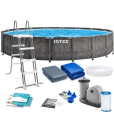 Басейн каркасний 12в1 INTEX 126744, 549 x 122 см, темно-сірий