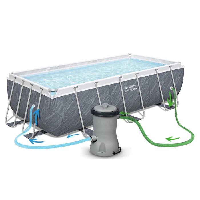 Басейн каркасний прямокутний 18в1 Bestway 56721, 404 x 201 x 100 см