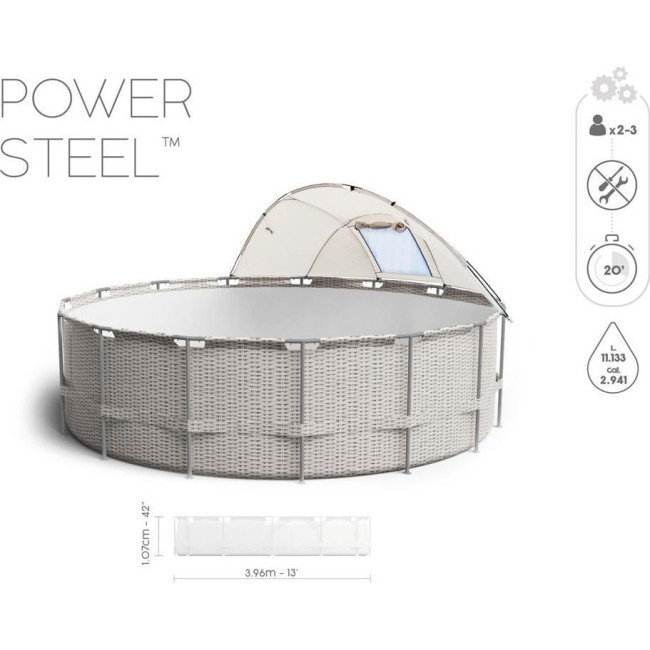 Басейн каркасний Bestway 5614V Power Steel 396 см
